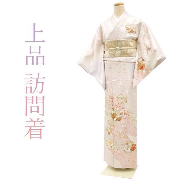 訪問着 着物 数量限定 十日町友禅 金駒刺繍 淡桜色 薄紫 雪輪 四季の花 新品 仕立て上がり 身丈166 5 裄68 5 ｌサイズ Sb5054 Sb5054 特選 着物と帯 みやがわ 通販 Yahoo ショッピング