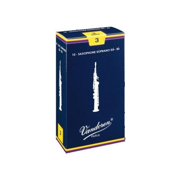 Vandoren ソプラノサックスリード 3.5 3箱セット Vandoren バンドレン ソプラノサックス リード【青箱 3・1/2】 : 宮地