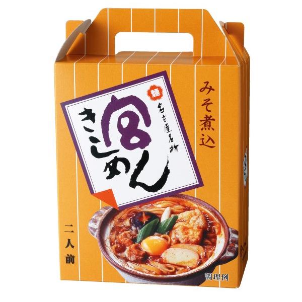 宮きしめんが日本で初めて技術開発した折りたたみ式乾麺は、麺の中に小麦粉のうまみがたっぷり含まれています。なめらかな舌ざわりとコシのある食感をお楽しみください。100％大豆醸造の赤みそを使用した、こくのあるみそ煮込です。◆2人前◆めん重量は1...