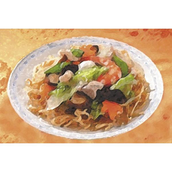 宮きしめん飲食店舗の白つゆ（おすましつゆ）使用。えび、豚肉、野菜が入った五目あんかけの具です。ご飯にかければ「和風 中華丼」になります。その他かた焼きそばにかけるのもおすすめです。冷凍五目あんかけの具×５人前（１人前２８０ｇ）【冷凍商品の送...