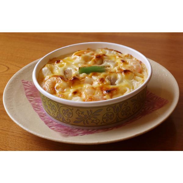 【2025.2.25　ＴＢＳ系「マツコの知らない世界」で紹介されました！】えびグラタン宮きしめん入り　×4人前プリプリのえびをたっぷりのせました。 マカロニの代わりに宮きしめんを使っています。〈お召し上がり方〉電子レンジで７〜１０分加熱して...