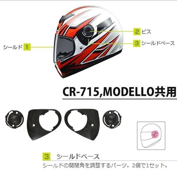 64%OFF!】 リード工業 MODELLO用オプションシールド スモーク CR-715S