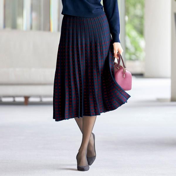 セット コーディネート レディース 秋 冬 プルオーバー スカートニットセット 大きいサイズ 40代 50代 60代 70代 ミセス シニア ファッション 服 京都通販 ミセスのファッション館 通販 Yahoo ショッピング