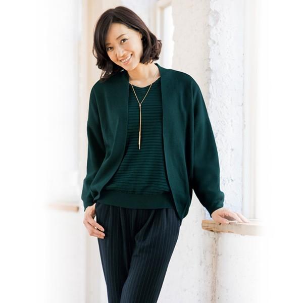 アンサンブル トップス レディース 春 秋冬 ネックレス付ニットアンサンブル 40代 50代 60代 70代 ミセスファッション シニアファッション 婦人 服 京都通販 ミセスのファッション館 通販 Yahoo ショッピング