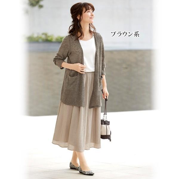 カーディガン トップス レディース 春 夏 ラメ入りニットソーカーディガン 40代 50代 60代 70代 ミセスファッション シニア ファッション 服 京都通販 ミセスのファッション館 通販 Yahoo ショッピング