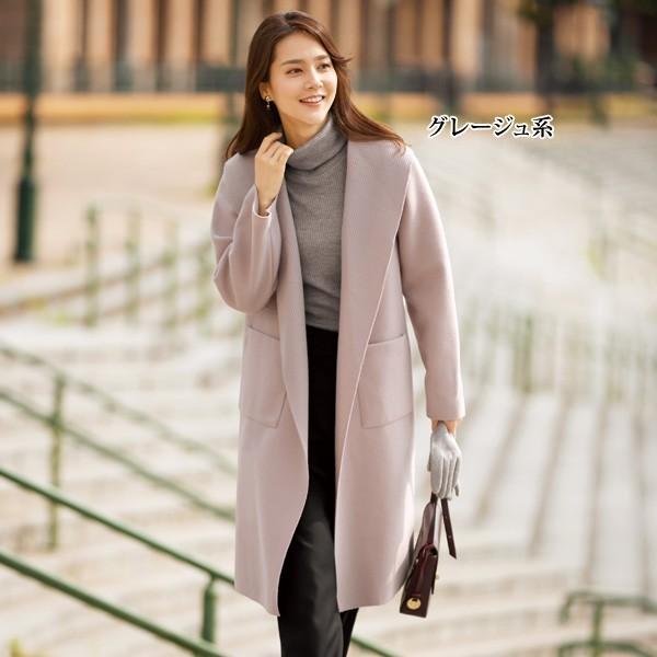 コート アウター レディース 秋 冬 ダブルフェイス素材コート 40代 50代 60代 70代 ミセスファッション シニアファッション 服 京都通販 ミセスのファッション館 通販 Yahoo ショッピング