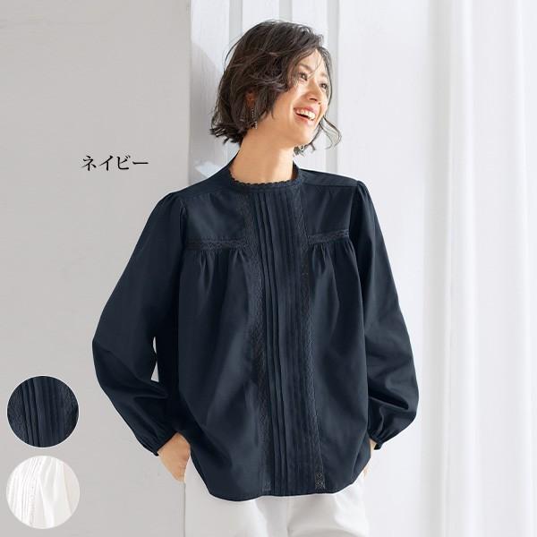 大人 可愛い ブラウス レディース 春 ピンタック レースブラウス 40代 50代 60代 70代 ミセスファッション シニアファッション 服 京都通販 ミセスのファッション館 通販 Yahoo ショッピング