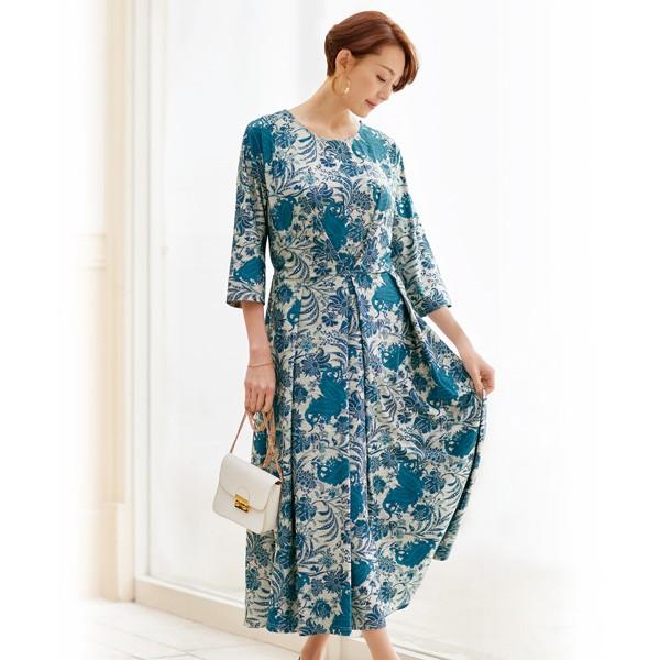 ワンピース きれいめ おしゃれ 40代 50代 60代 70代 ミセス