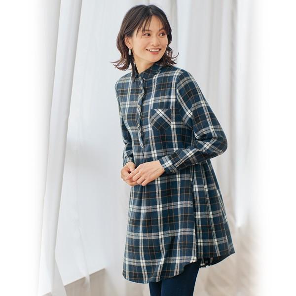 チェック柄シャツチュニック チェック柄シャツチュニック/Green Parks（グリーン パークス