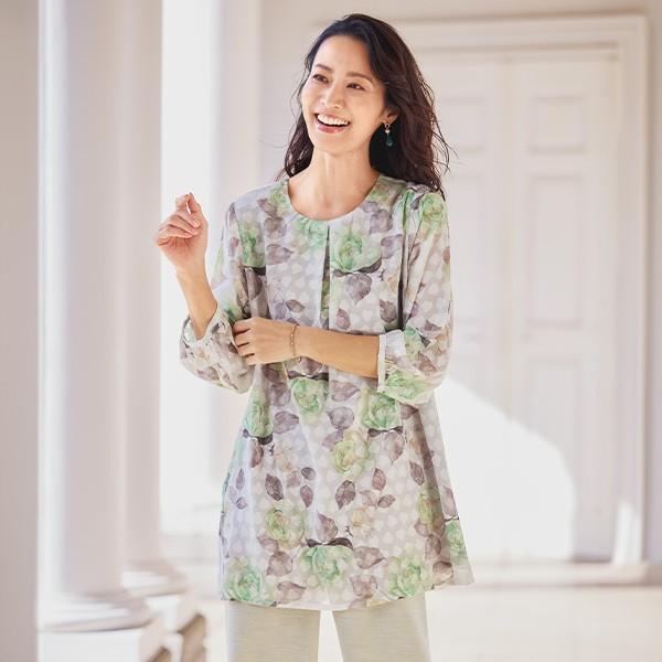 チュニック 大人可愛い おしゃれ 春夏 ミセス シニア ファッション 40