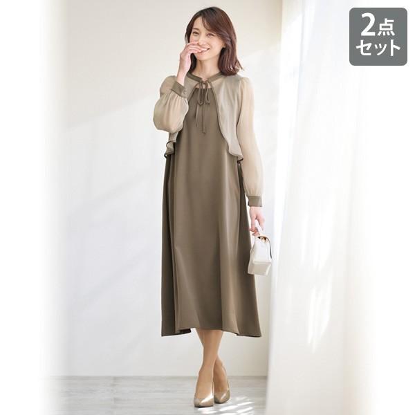 ワンピース きれいめ おしゃれ 春夏 ミセス シニア ファッション 40代 