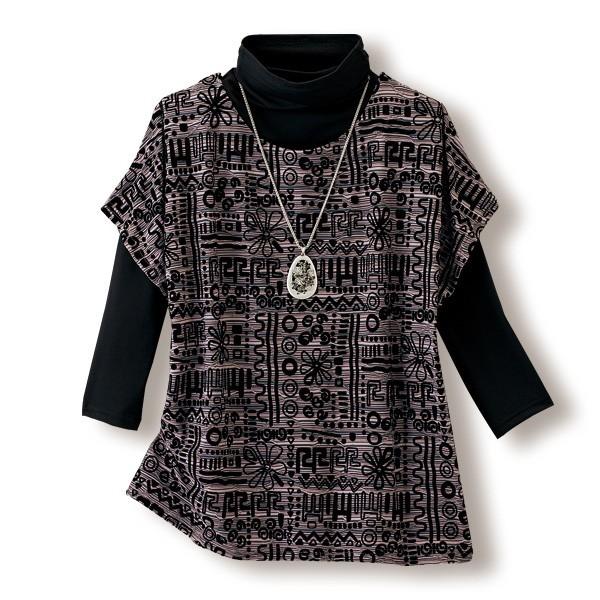 アンサンブル レディース 春 夏 フロッキープリントアンサンブル 50代 60代 70代 80代 ミセスファッション シニアファッション 婦人 服 トップス 京都通販 ミセスのファッション館 通販 Yahoo ショッピング