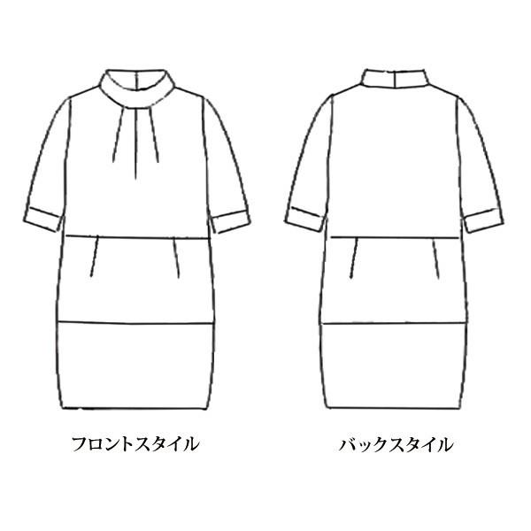 チュニック ワンピース レディース 春 夏 千鳥柄コクーンチュニック 50代 60代 70代 ミセスファッション シニアファッション 百貨店販売商品 膝丈 きれいめ 京都通販 ミセスのファッション館 通販 Yahoo ショッピング