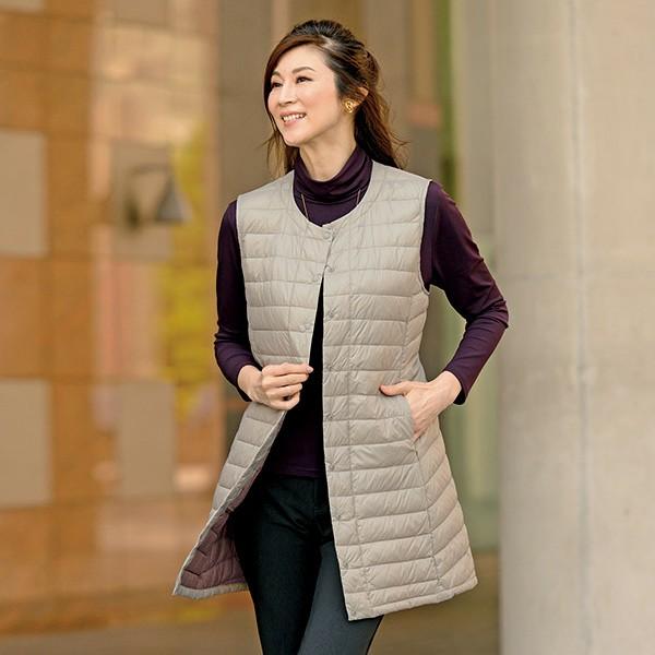 ベスト トップス レディース 収納ポーチ付ダウンロングベスト 50代 60代 70代 80代 ミセス シニア ファッション 服 母の日 敬老の日 ギフト プレゼント 京都通販 ミセスのファッション館 通販 Yahoo ショッピング