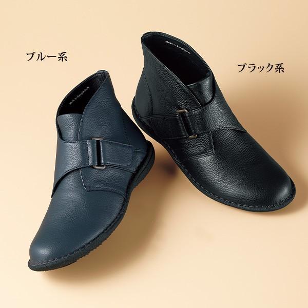 シューズ ブーツ レディース 秋 冬 3e牛革ベルトデザインブーツ 50代 60代 70代 80代 ミセスファッション シニアファッション 婦人 靴 京都通販 ミセスのファッション館 通販 Yahoo ショッピング