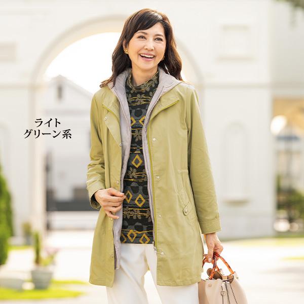 コート アウター レディース 薄中わたキルトベスト付 3way 花粉 撥水効果コート 50代 60代 70代 80代 ミセスファッション シニアファッション 京都通販 ミセスのファッション館 通販 Yahoo ショッピング