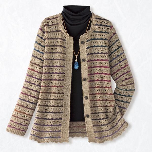 カーディガン トップス レディース 春 秋冬 かすりジャカード カーディガン 50代 60代 70代 80代 ミセスファッション シニア ファッション 服 京都通販 ミセスのファッション館 通販 Yahoo ショッピング