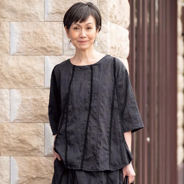 ブラウス トップス レディース 春夏 綿混パイピング使いブラウス 50代 60代 70代 80代 ミセスファッション シニアファッション 服 京都通販 ミセスのファッション館 通販 Yahoo ショッピング