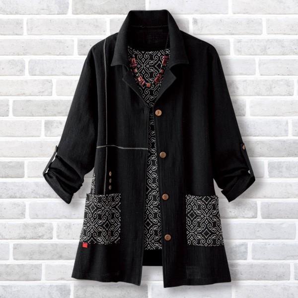 アンサンブル トップス レディース 春夏 和柄プリント清涼アンサンブル 50代 60代 70代 80代 ミセスファッション シニアファッション 服 京都通販 ミセスのファッション館 通販 Yahoo ショッピング