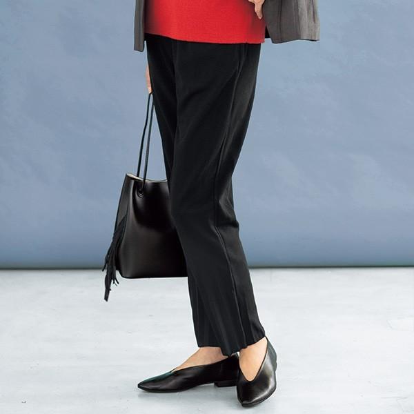 パンツ ボトム レディース 秋 冬 裾プリーツテーパードパンツ 50代 60代 70代 80代 ミセスファッション シニアファッション 婦人 服 京都通販 ミセスのファッション館 通販 Yahoo ショッピング