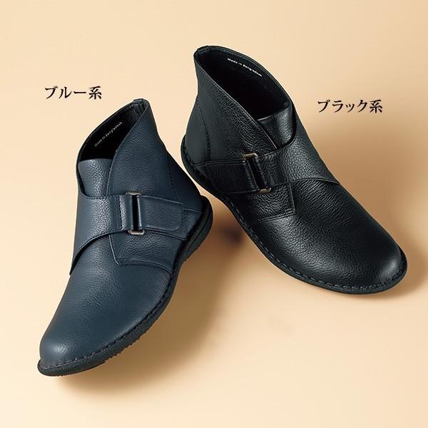 ブーツ シューズ レディース 春 3e牛革ベルトデザインブーツ 50代 60代 70代 80代 ミセスファッション シニアファッション 婦人 靴 京都通販 ミセスのファッション館 通販 Yahoo ショッピング