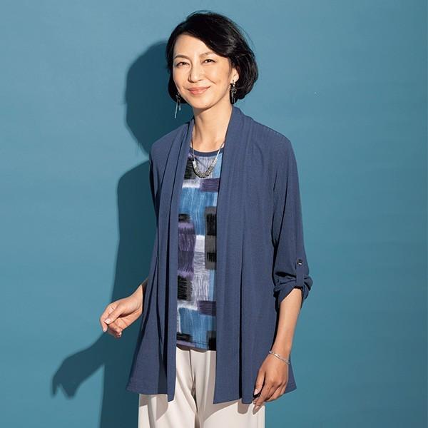 おしゃれ アンサンブル レディース インナープリントカーディガンアンサンブル 50代 60代 70代 80代 ミセス シニア ファッション 母の日 敬老の日 ギフト 京都通販 ミセスのファッション館 通販 Yahoo ショッピング