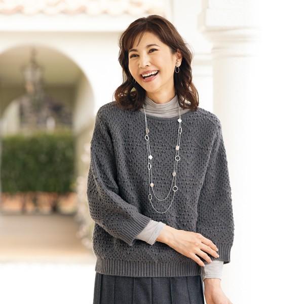 【2023年秋冬 新作】2way 長袖ニットプルオーバー プルオーバー レディース おしゃれ 秋冬 40代 50代 60代 70代 80