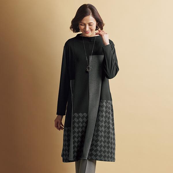 ワンピース きれいめ ミセス シニア ファッション 50代 60代 70代 80代