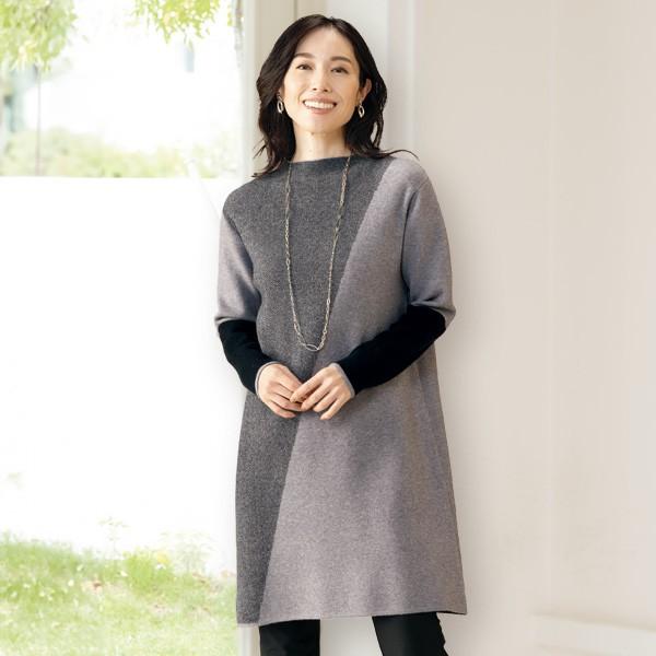 ワンピース きれいめ おしゃれ 春 秋冬 ミセス シニア ファッション 40