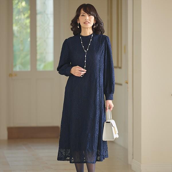 ワンピース きれいめ おしゃれ ミセス シニア ファッション 50代 60代