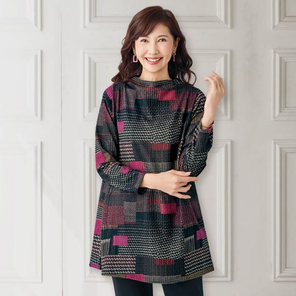 チュニック 大人可愛い おしゃれ 春 秋冬 ミセス シニア ファッション