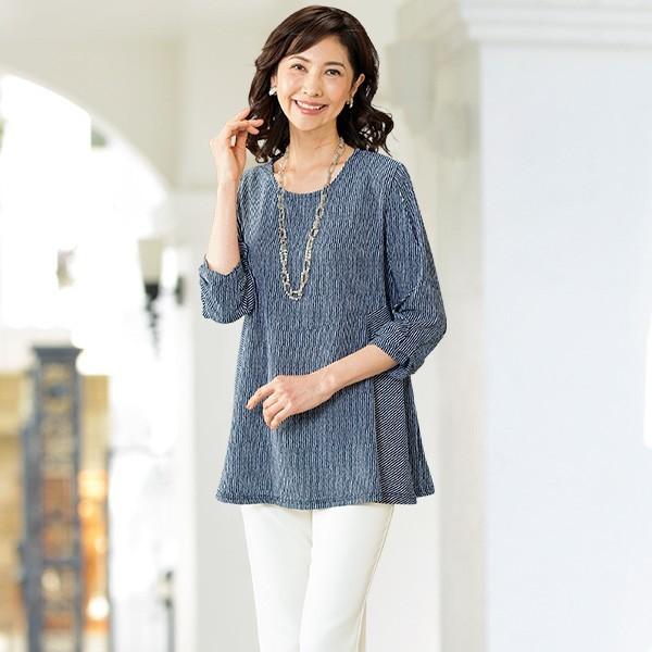 袖デザインよろけブラウス 50代 60代 70代 ファッション シニア ミセス レディース 婦人服 京都通販 ミセスのファッション館 通販 Yahoo ショッピング