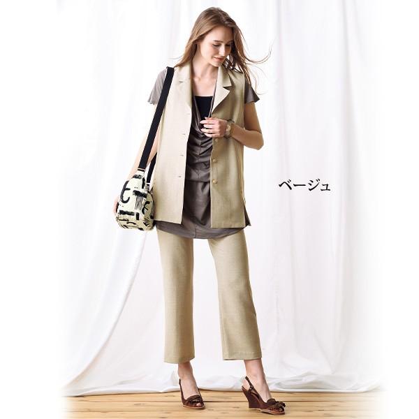 ベスト トップス 衿 レディース 麻混ベスト 40代 50代 60代 70代 ミセスファッション シニアファッション 婦人 服 京都通販 ミセスのファッション館 通販 Yahoo ショッピング