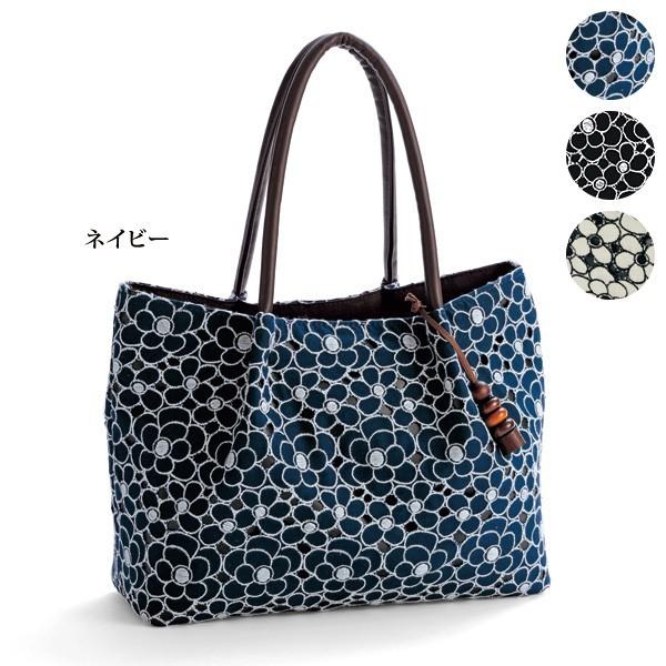 バッグ レディース 笹井源商店 花柄刺しゅう手提げバッグ 40代 50代 60代 70代 ミセスファッション シニアファッション かばん 鞄 京都通販 ミセスのファッション館 通販 Yahoo ショッピング