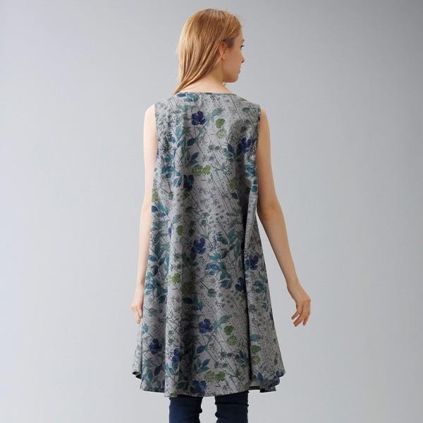 ワンピース レディース ボタニカルプリントフレアワンピース 40代 50代 60代 70代 ミセスファッション シニアファッション 服 京都通販 ミセスのファッション館 通販 Yahoo ショッピング