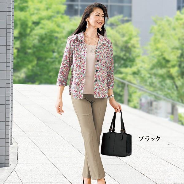 手提げ バッグ レディース 牛革コンビ手提げ 40代 50代 60代 70代 ミセスファッション シニアファッション 婦人 かばん 鞄 京都通販 ミセスのファッション館 通販 Yahoo ショッピング