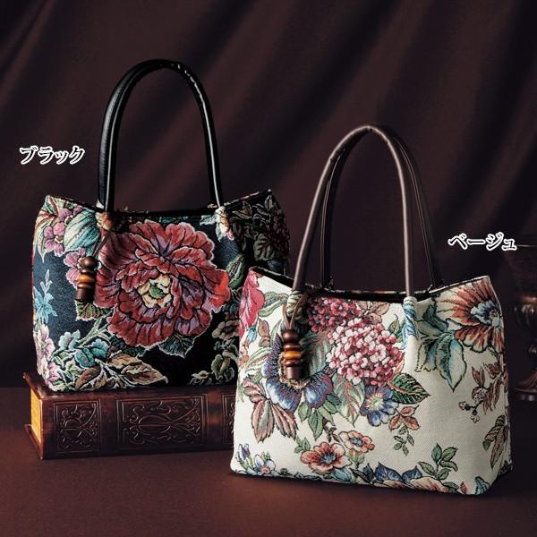 トート バッグ おしゃれ レディース 笹井源商店 イタリア製ゴブラン花柄トートバッグ 40代 50代 60代 70代 ミセスファッション シニアファッション 鞄 京都通販 ミセスのファッション館 通販 Yahoo ショッピング