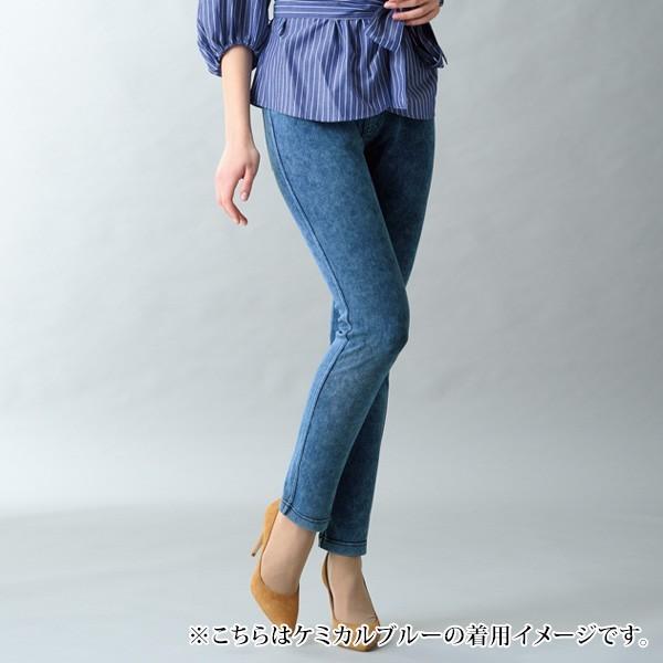 パンツ ボトム レディース ニットデニムプルオンパンツ インディゴ 股下66cm 40代 50代 60代 70代 ミセスファッション シニア ファッション 服 京都通販 ミセスのファッション館 通販 Yahoo ショッピング