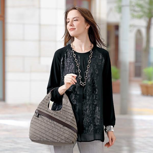 チュニック トップス レディース シフォン重ねプリントチュニック 40代 50代 60代 70代 ミセスファッション シニアファッション 服 京都通販 ミセスのファッション館 通販 Yahoo ショッピング