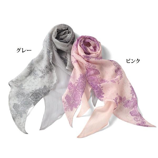 ストール レディース コットンシルク花柄ストール 40代 50代 60代 70代 ミセスファッション シニアファッション 京都通販 ミセスのファッション館 通販 Yahoo ショッピング