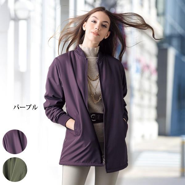 おしゃれ アウター レディース 裏ボアロングブルゾン 40代 50代 60代 70代 ミセスファッション シニアファッション 服 京都通販 ミセスのファッション館 通販 Yahoo ショッピング