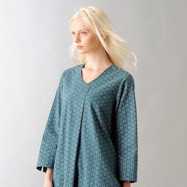 ワンピース 北欧 おしゃれ 綿100 花柄 フラワードットブロックプリントドレス 40代 50代 60代 70代 ファッション ミセス シニア レディース 婦人 服 京都通販 ミセスのファッション館 通販 Yahoo ショッピング