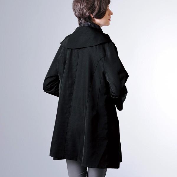 変化衿デザインロングジャケット 40代 50代 60代 70代 ファッション ミセス シニア レディース 婦人 服 ジャケット アウター 大きめ 衿 おしゃれ 京都通販 ミセスのファッション館 通販 Yahoo ショッピング
