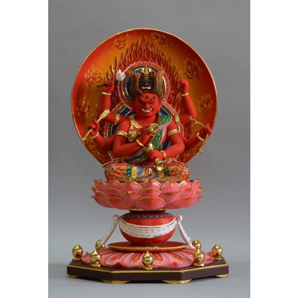 愛染明王坐像 総高45ｃｍ 桧材極彩色仕上げ Buyee Buyee Japanischer Proxy Service Kaufen Sie Aus Japan