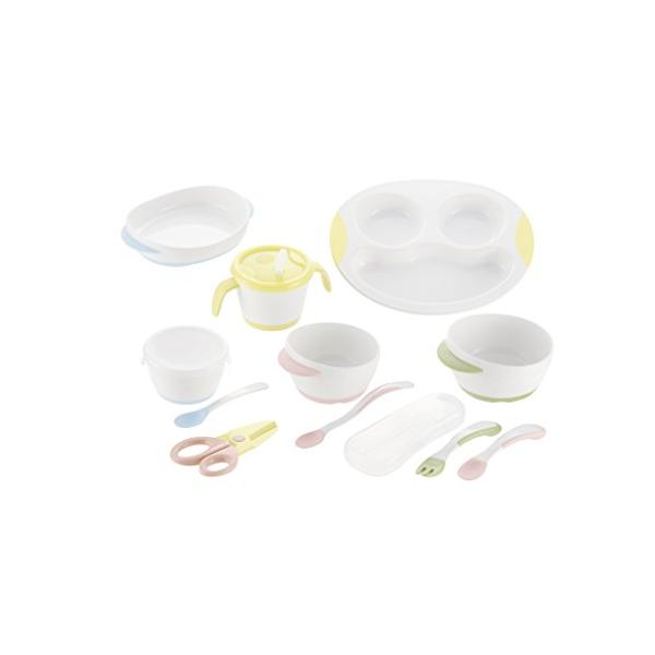 カラー：マルチカラーサイズ：1セット (x 1)離乳食デビューから自分で食べるをサポートするセットお食い初めやプレゼントなどにぴったり正しく“できたね!”を実現させるステップアップ食器です。製造国 中華人民共和国対象 5ヶ月 ~