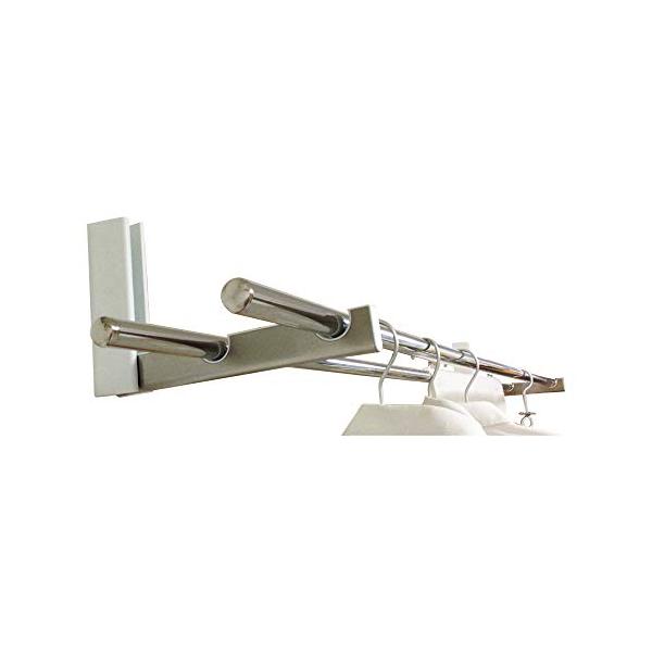 カラー：銀製造国:日本石こうボード壁に取り付け可能な物干しブラケットです。物干し竿2本タイプ。使用しない時は折りたたんで収納できます。安全荷重:10kg(2個使用)ブラケット(2個入)のみの商品。物干し竿、ハンガー等は付属しておりません。