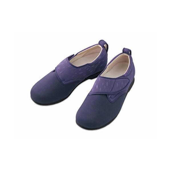 徳武産業 施設用 あゆみ ウィングストレッチ 紫 サイズ:M(22.0-22.5cm