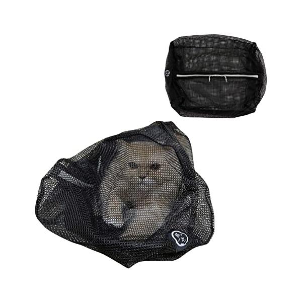 カラー：ブラックサイズ：直径42×高さ52cm猫はネットに入ると落ち着きやすくなります。おちつくネットは平型筒型の2つのタイプから選べます。猫が落ち着かない・苦手なシーンのサポートに。 爪切り・シャンプー・耳掃除・点眼・ 通院・外出・引越時...