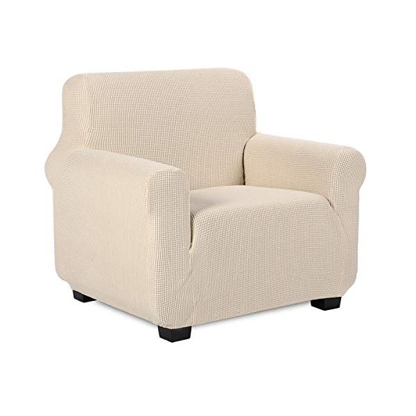 TIANSHUソファーカバー 1人掛け 肘付き 無地 縦横弾力  