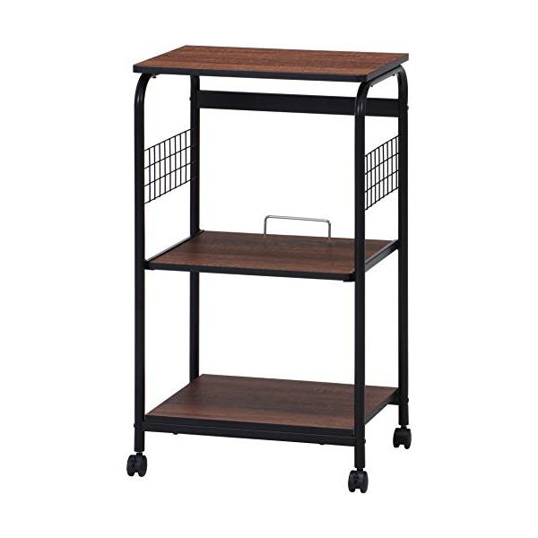 カラー：ブラック/ブラウンサイズ：幅51.5×奥行41×高さ89.5cmスタイル：カジュアルサイズ:幅51.5×奥行41×高さ89.5cm本体重量:10kg素材・材質:天板:合成樹脂化粧パーティクルボード、フレーム:スチール(エポキシ樹脂塗...